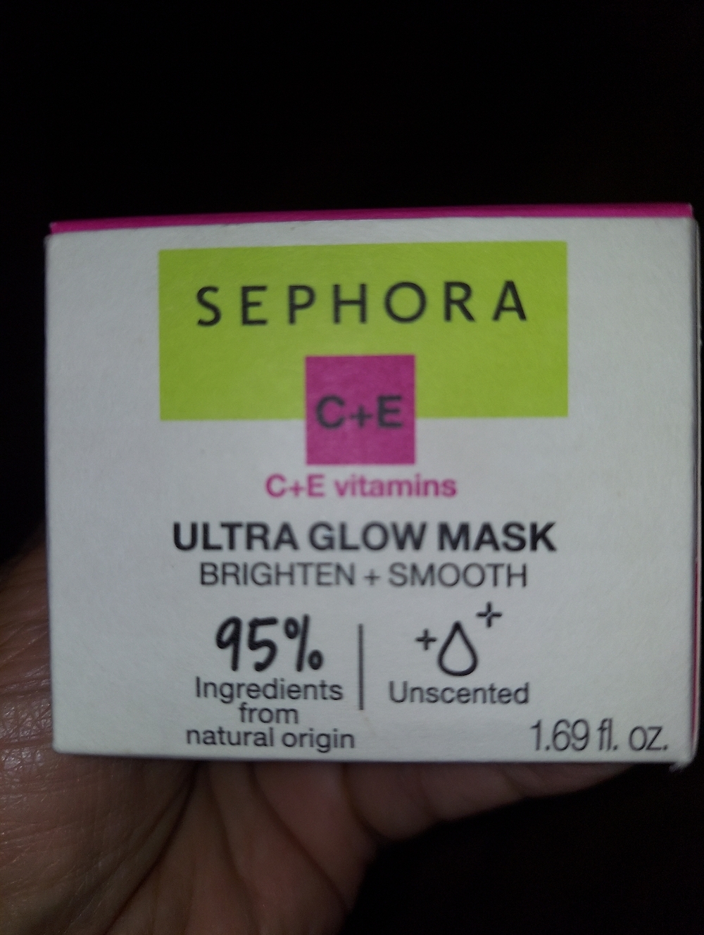 Sephora Super Glow Mask With C+E Vitamins - Radiance Boosting Face Mask - New